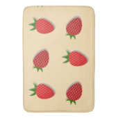 Strawberry pattern for fruit summertime good vibes badematte (Vorderseite Vertikal)