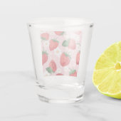 Strawberry Pattern Glass Cup Schnapsglas (Rückseite)