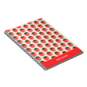 Strawberry Pattern Individuelle Name Notizblock (Rechte Seite)