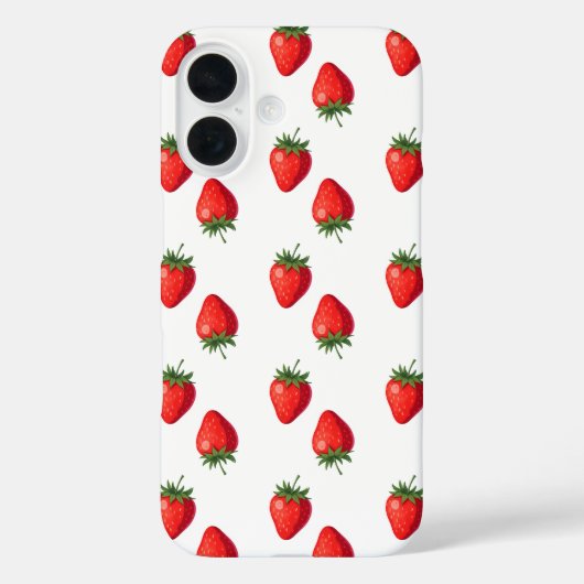 Strawberry Pattern iPhone Case (Rückseite)
