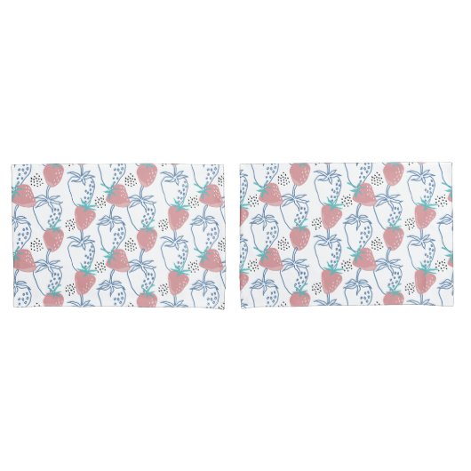 ٍ Strawberry Pattern Kissenbezug (Vorderseite-Set)