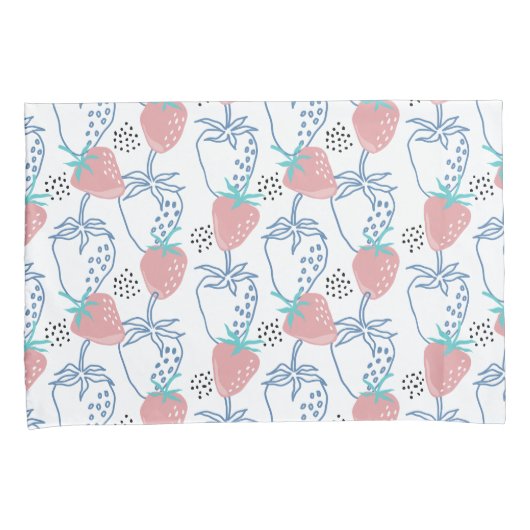 ٍ Strawberry Pattern Kissenbezug (Vorderseite-Rechts)