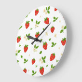 Strawberry Pattern Kitchen Wall Clock Große Wanduhr (Winkel)