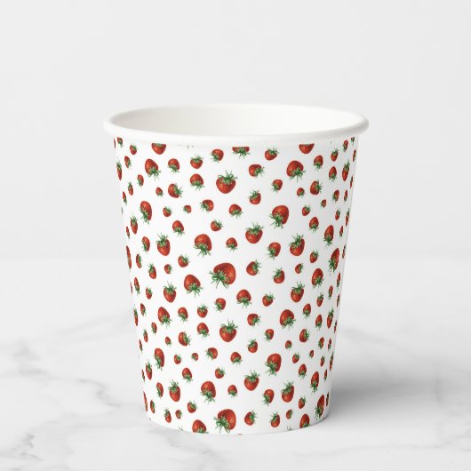 Strawberry Pattern Pappbecher (Rückseite)