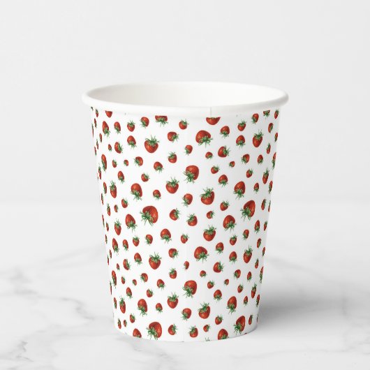 Strawberry Pattern Pappbecher (Rechts)