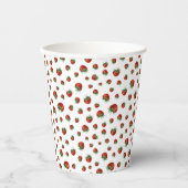 Strawberry Pattern Pappbecher (Vorderseite)