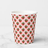Strawberry Pattern Pappbecher (Rückseite)