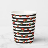 Strawberry Pattern Pappbecher (Links)