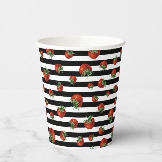 Strawberry Pattern Pappbecher (Links)