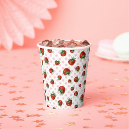 Strawberry Pattern Pappbecher