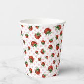 Strawberry Pattern Pappbecher (Rückseite)