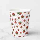 Strawberry Pattern Pappbecher (Links)