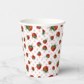 Strawberry Pattern Pappbecher (Rechts)