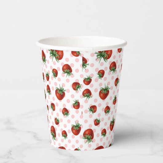 Strawberry Pattern Pappbecher (Rechts)