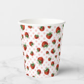 Strawberry Pattern Pappbecher (Vorderseite)