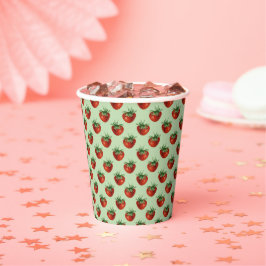 Strawberry Pattern Pappbecher