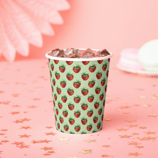 Strawberry Pattern Pappbecher (Insitu)
