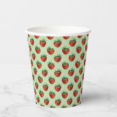 Strawberry Pattern Pappbecher (Vorderseite)