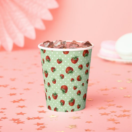 Strawberry Pattern Pappbecher (Insitu)