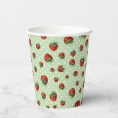 Strawberry Pattern Pappbecher (Rückseite)