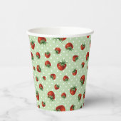 Strawberry Pattern Pappbecher (Links)