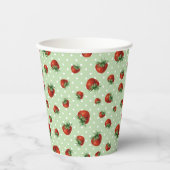 Strawberry Pattern Pappbecher (Vorderseite)