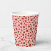 Strawberry Pattern Pappbecher (Vorderseite)