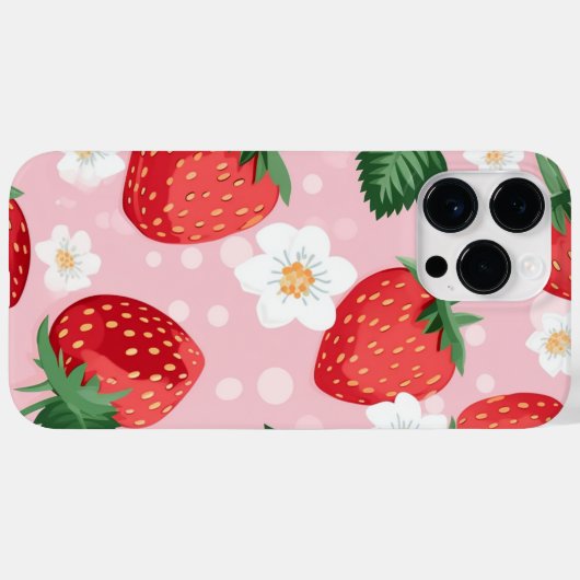 Strawberry Pattern Phone Case (Rückseite (Horizontal))