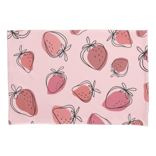Strawberry Pattern Pillowcase Kissenbezug (Vorderseite)