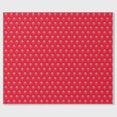 Strawberry Pattern Red Geschenkpapier (Flach)