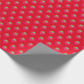 Strawberry Pattern Red Geschenkpapier (Ecke)
