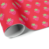 Strawberry Pattern Red Geschenkpapier (Rolleneckpunkt)