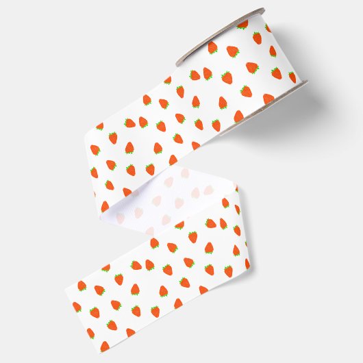 Strawberry Pattern Ripsband (Rückseite)