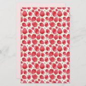 Strawberry Pattern Soap Packaging | Leinenpapier (Vorne/Hinten)