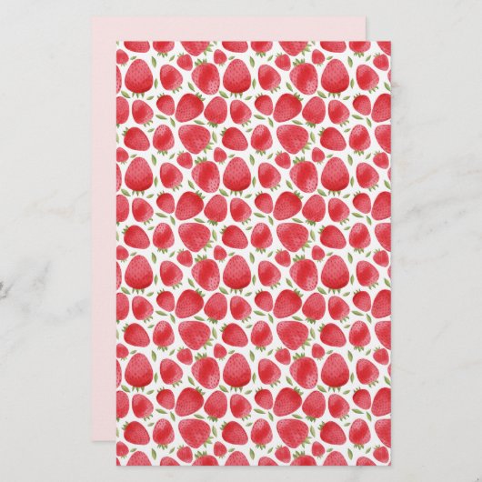 Strawberry Pattern Soap Packaging | Leinenpapier (Vorne/Hinten)
