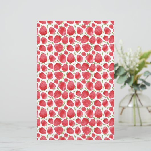 Strawberry Pattern Soap Packaging | Leinenpapier (Stehend Vorderseite)