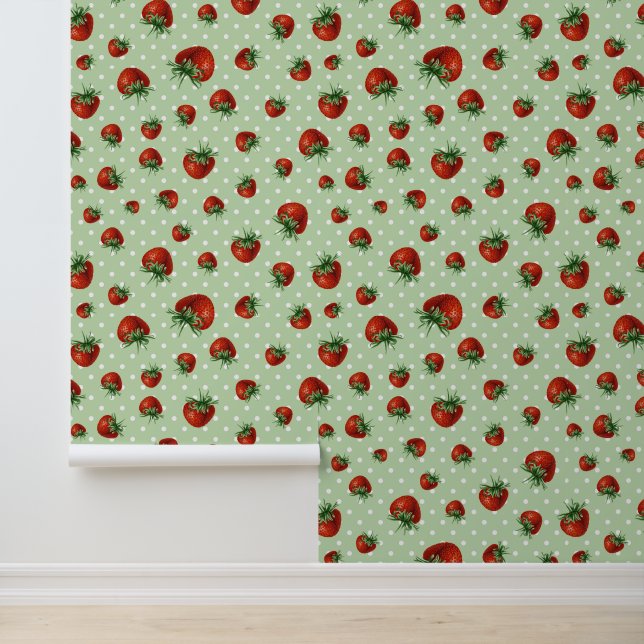 Strawberry Pattern Tapete (Anwendung)