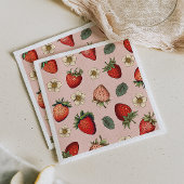 Strawberry Pattern Vintage  Serviette