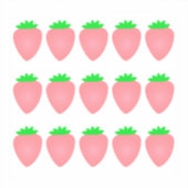 Strawberry Patterns Art Pink Baby Dusche Geburtsta Aufkleber (Vorderseite)