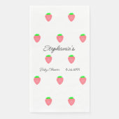 Strawberry Patterns Baby Shower Boys Mädchen Custo Serviette (Vorderseite)