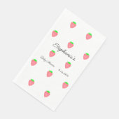 Strawberry Patterns Baby Shower Boys Mädchen Custo Serviette (Ecke)