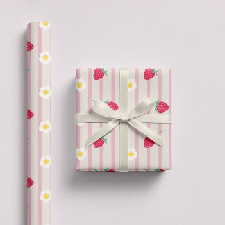 Strawberry PatternWrapping Paper Geschenkpapier
