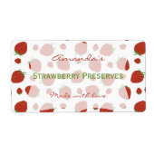 Strawberry Personalisiert Canning Label (Vorne)