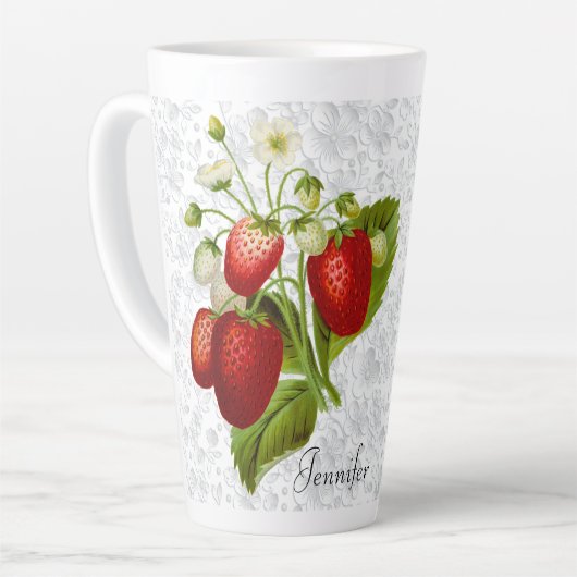 Strawberry Personalisiert Kitchen Tall Latte Tasse (Linke Ecke)