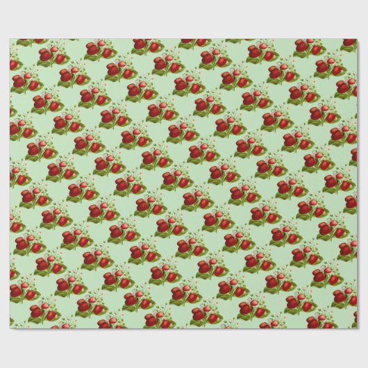 Strawberry Personalisiert Kitchen Tee Pot Geschenkpapier (Flach)