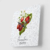 Strawberry Personalisiert Kitchen Wall Clock Quadratische Wanduhr (Winkel)