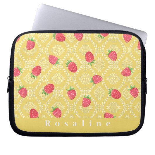 Strawberry Personalisiert Mustard Electronics Bag Laptopschutzhülle (Vorderseite)
