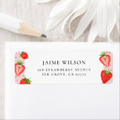 Strawberry Personalisiert Name Rücksendeadresse (Insitu)