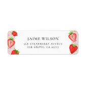 Strawberry Personalisiert Name Rücksendeadresse (Vorne)