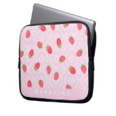 Strawberry Personalisiert Pink Electronics Bag Laptopschutzhülle (Vorderseite Links)
